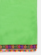 Banjara India Kutchi Emboidered Black Girls Chaniya Choli with Dupatta (CC-DMND) - Orange