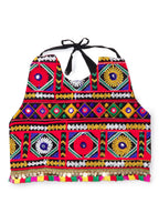 Banjara India Kutchi Emboidered Black Girls Chaniya Choli with Dupatta (CC-DMND) - Pink