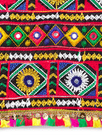 Banjara India Kutchi Emboidered Black Girls Chaniya Choli with Dupatta (CC-DMND) - White