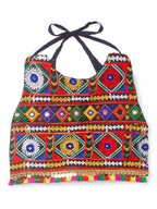 Banjara India Kutchi Emboidered Black Girls Chaniya Choli with Dupatta (CC-DMND) - Yellow