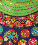 Banjara India Cotton Long Flair Aari Embroidery Kutch Work (Lehenga Choli) Chaniya Choli Set with Dupatta-GOL03