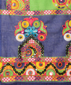 Banjara India Cotton Long Flair Aari Embroidery Kutch Work (Lehenga Choli) Chaniya Choli Set with Dupatta-GOL03
