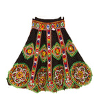 Kutchi Embroidered Cotton Chaniya Choli Set For Girls (CC-GOL) - Black