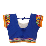 Kutchi Embroidered Cotton Chaniya Choli Set For Girls (CC-GOL) - Blue