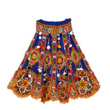 Kutchi Embroidered Cotton Chaniya Choli Set For Girls (CC-GOL) - Blue