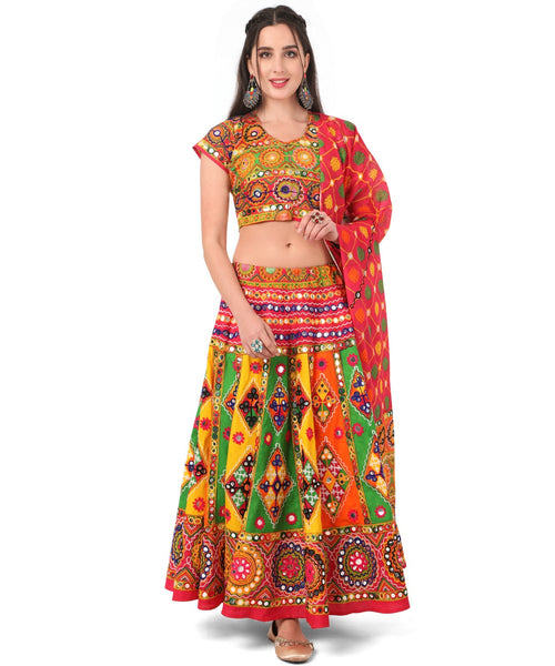 Banjara India Cotton Long Flair Aari Embroidery Kutch Work