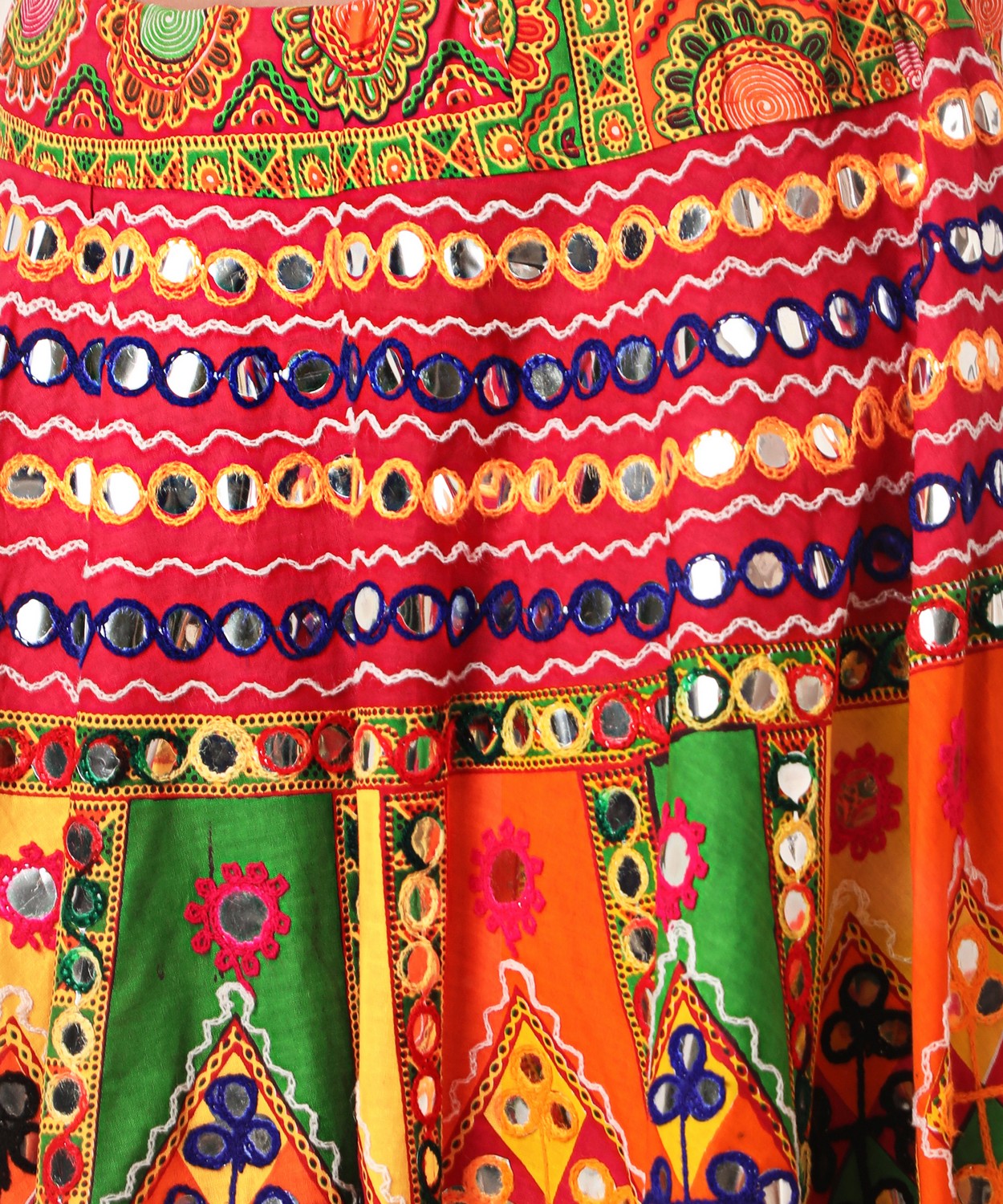 Banjara India Cotton Long Flair Aari Embroidery Kutch Work