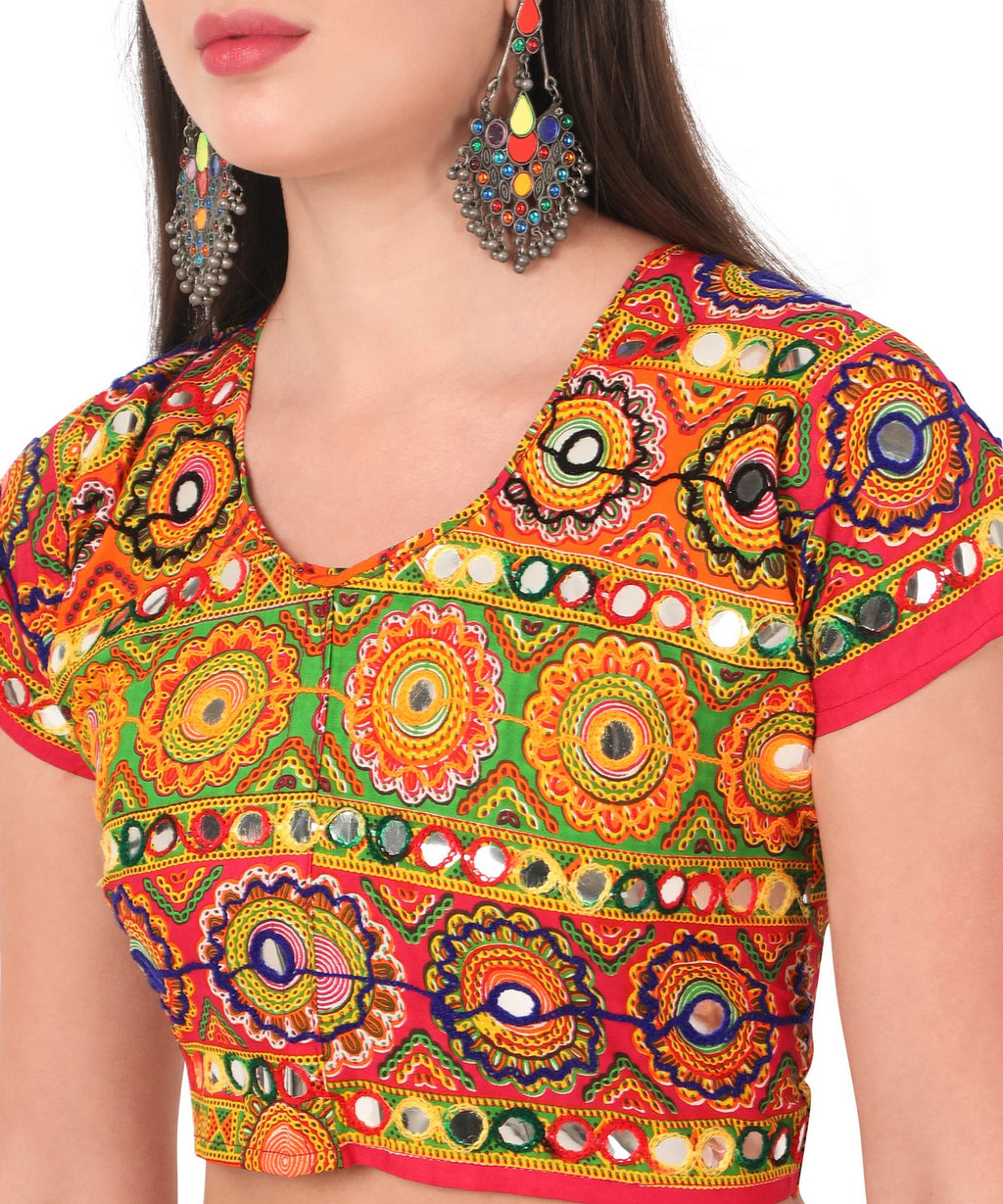 Banjara India Cotton Long Flair Aari Embroidery Kutch Work