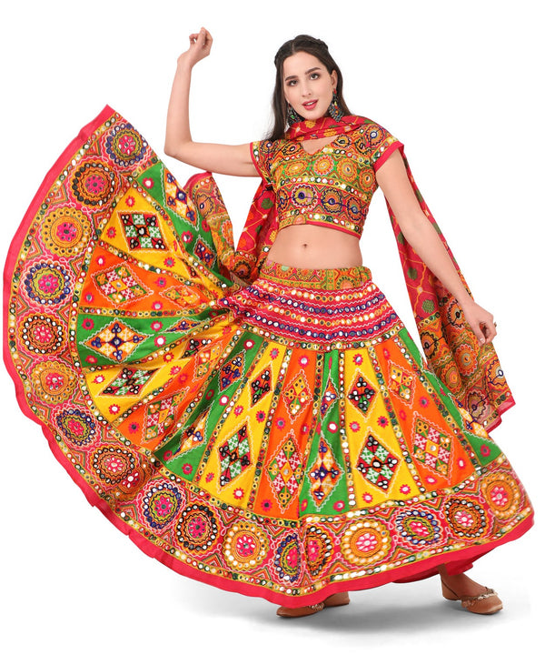Banjara India Cotton Long Flair Aari Embroidery Kutch Work