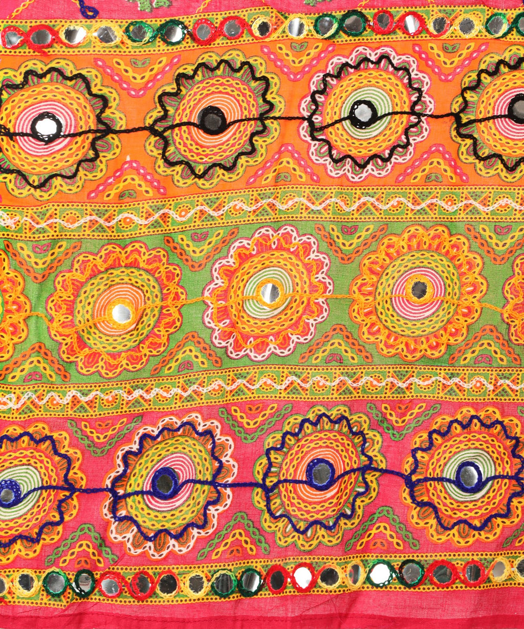 Banjara India Cotton Long Flair Aari Embroidery Kutch Work