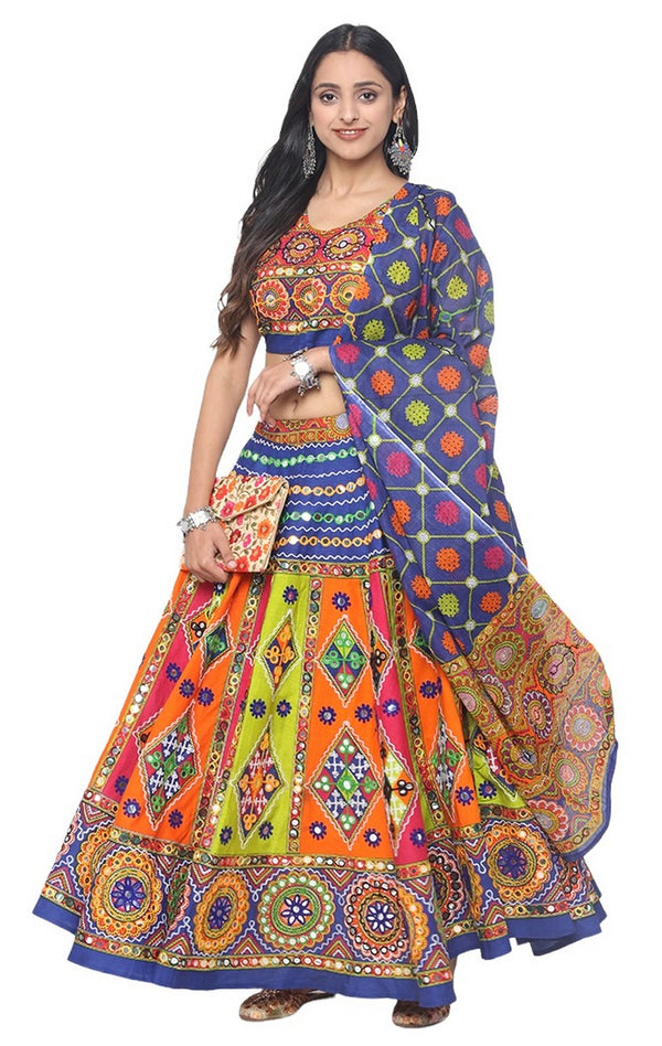 Banjara India Cotton Long Flair Aari Embroidery Kutch Work