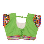 Kutchi Embroidered Cotton Chaniya Choli Set For Girls (CC-KDR - Green