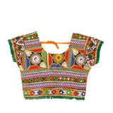 Kutchi Embroidered Cotton Chaniya Choli Set For Girls (CC-KDR) - Orange