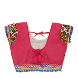 Kutchi Embroidered Cotton Chaniya Choli Set For Girls (CC-KDR) - Pink