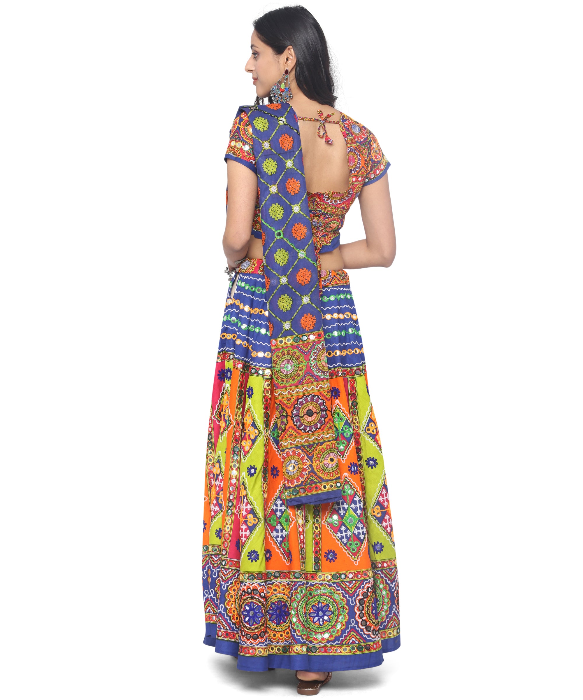 Banjara India Cotton Long Flair Aari Embroidery Kutch Work