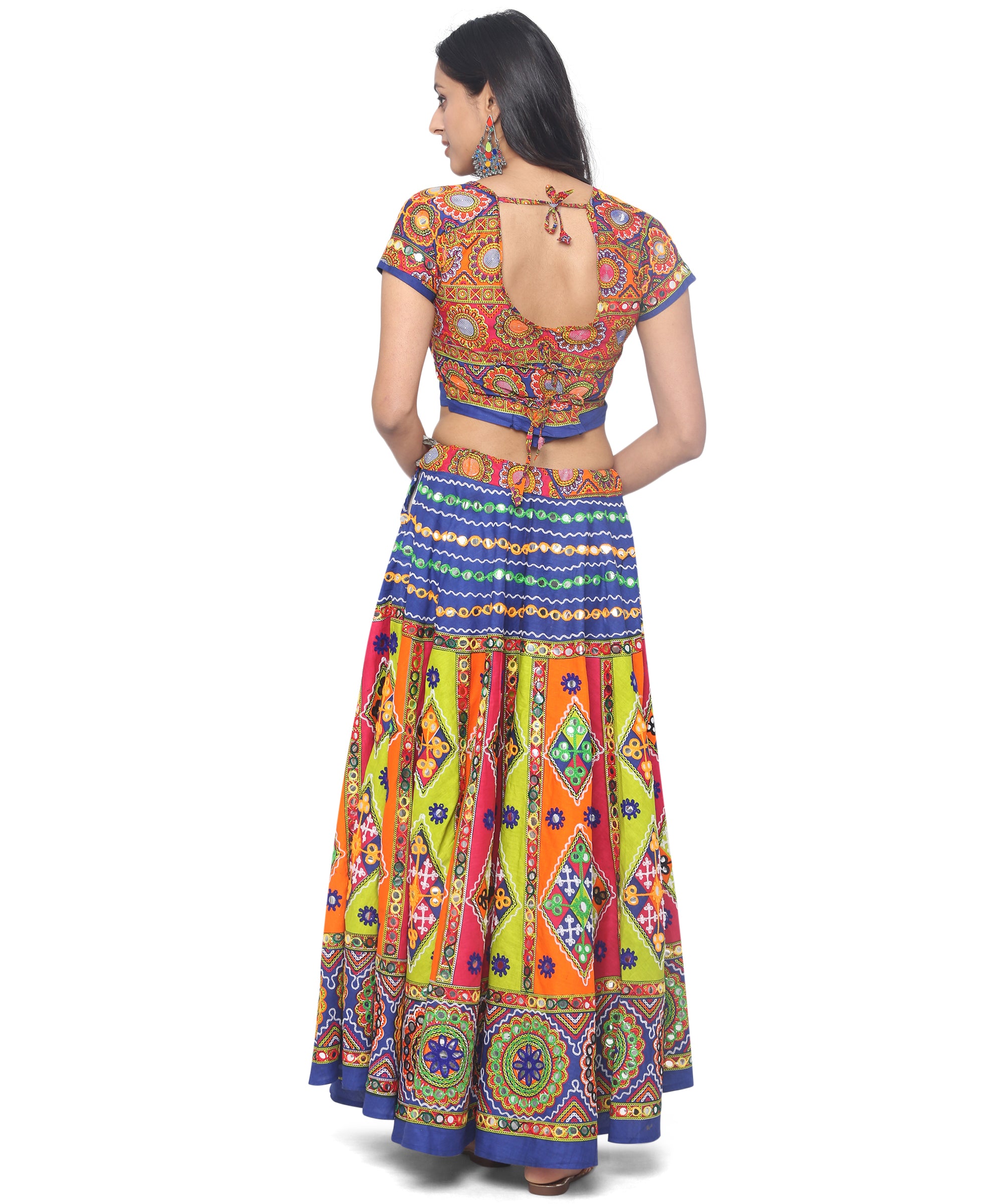 Banjara India Cotton Long Flair Aari Embroidery Kutch Work