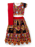 Banjara India Kutchi Emboidered Black Girls Chaniya Choli with Dupatta (CC-PTW) - Black