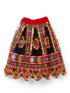 Banjara India Kutchi Emboidered Black Girls Chaniya Choli with Dupatta (CC-PTW) - Black