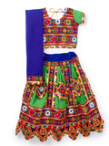 Banjara India Kutchi Embroidered Girls Chaniya Choli with Dupatta (CC-PTW) - GREEN