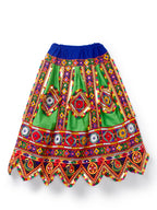 Banjara India Kutchi Embroidered Girls Chaniya Choli with Dupatta (CC-PTW) - GREEN