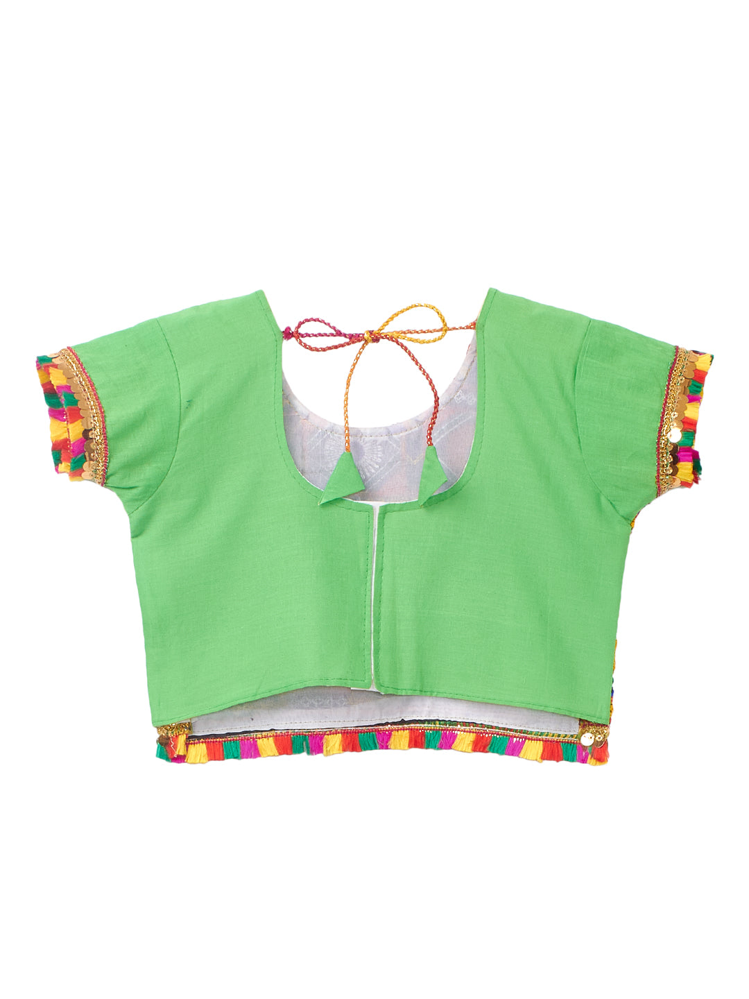Banjara India Kutchi Embroidered Girls Chaniya Choli with Dupatta (CC-PTW) - GREEN