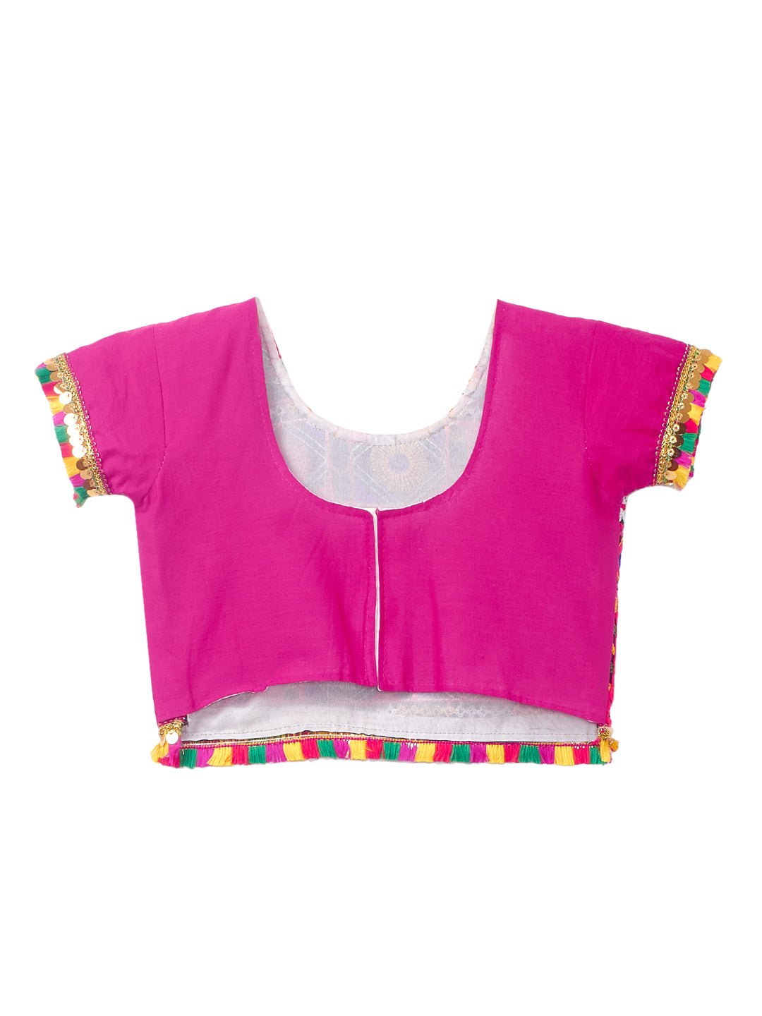 Banjara India Kutchi Emboidered Blue Girls Chaniya Choli with Dupatta (CC-PTW) - Pink