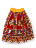 Banjara India Kutchi Emboidered Black Girls Chaniya Choli with Dupatta (CC-PTW) - Red