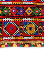 Banjara India Kutchi Emboidered Black Girls Chaniya Choli with Dupatta (CC-PTW) - Red