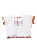 Banjara India Kutchi Emboidered Black Girls Chaniya Choli with Dupatta (CC-PTW) - White