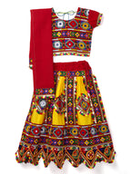 Banjara India Kutchi Emboidered Blue Girls Chaniya Choli with Dupatta (CC-PTW) - Yellow