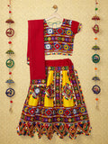 Banjara India Kutchi Emboidered Blue Girls Chaniya Choli with Dupatta (CC-PTW) - Yellow