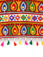 Banjara India Kutchi Emboidered Black Girls Chaniya Choli with Dupatta (CC-RJS) - Red