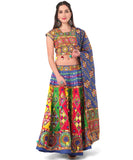 Banjara India Cotton Long Flair Aari Embroidery Kutch Work (Lehenga Choli) Chaniya Choli Set with Dupatta-SuperKaju-02