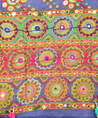 Banjara India Cotton Long Flair Aari Embroidery Kutch Work (Lehenga Choli) Chaniya Choli Set with Dupatta-SuperKaju-02