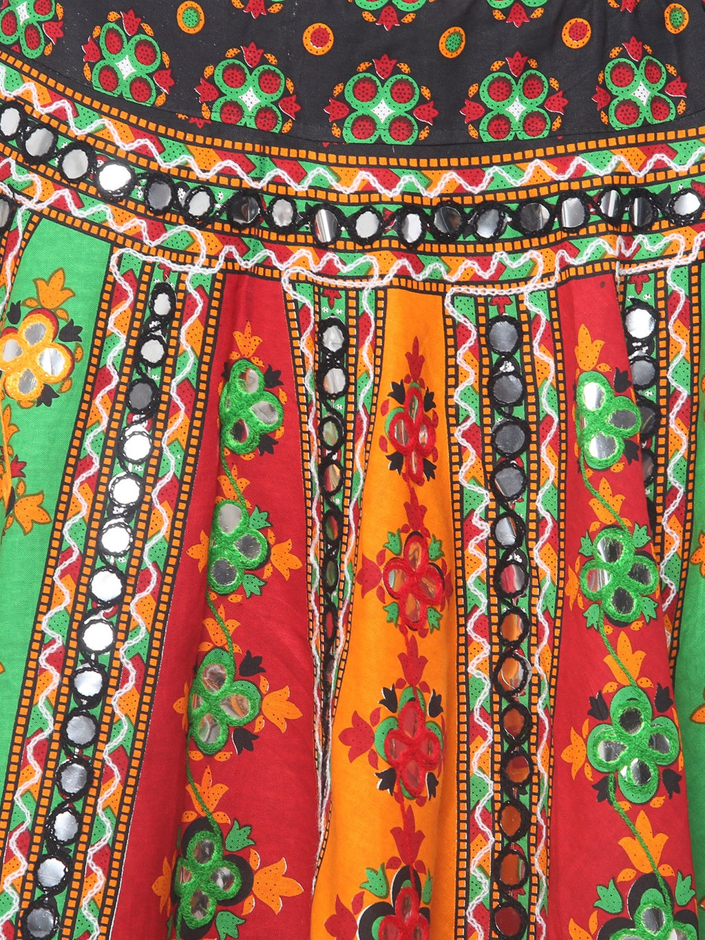 Banjara India Cotton Long Flair Aari Embroidery Kutch Work
