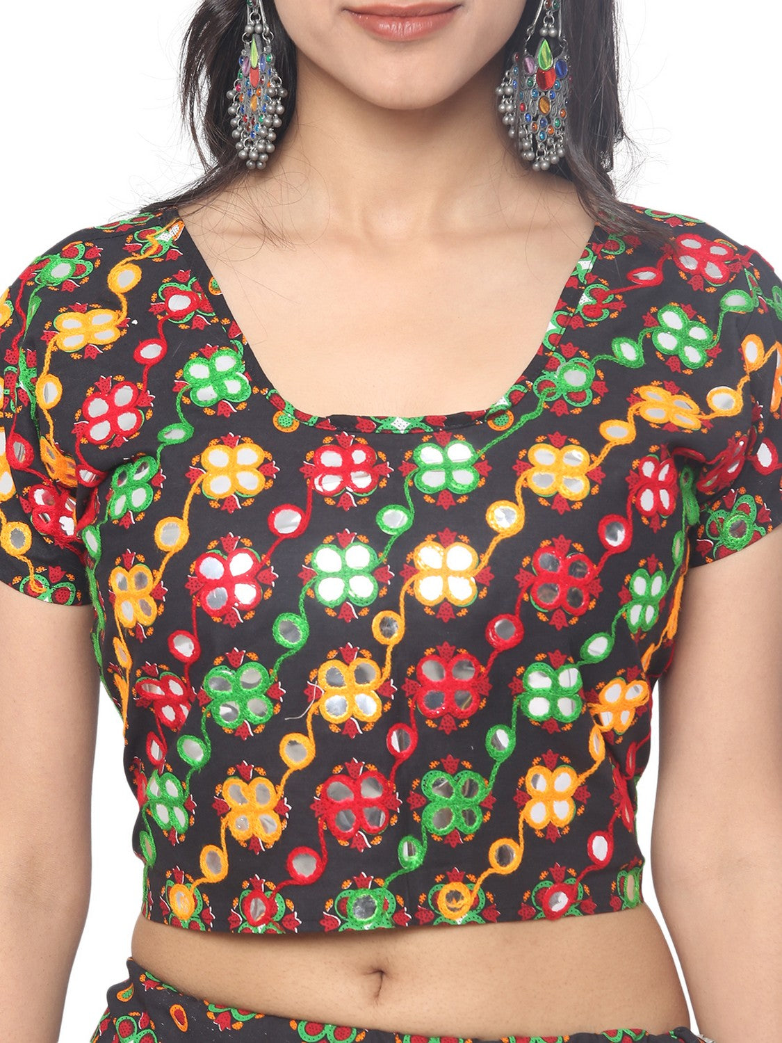 Banjara India Cotton Long Flair Aari Embroidery Kutch Work