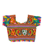 Kutchi Embroidered Cotton Chaniya Choli Set For Girls (CC-TGL) - Green