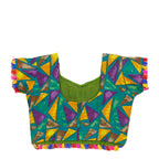 Kutchi Embroidered Cotton Chaniya Choli Set For Girls (CC-TGL) - Green
