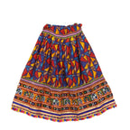 Kutchi Embroidered Cotton Chaniya Choli Set For Girls (CC-TGL) - Blue + Dupatta