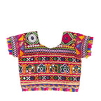 Kutchi Embroidered Cotton Chaniya Choli Set For Girls (CC-TGL) - Pink + Dupatta