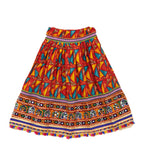 Kutchi Embroidered Cotton Chaniya Choli Set For Girls (CC-TGL) - Red + Dupatta