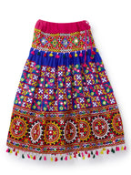 Banjara India Kutchi Embroidered Girls Chaniya Choli with Dupatta (CC1-BWR) - Blue