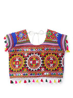 Banjara India Kutchi Embroidered Girls Chaniya Choli with Dupatta (CC1-BWR) - Blue