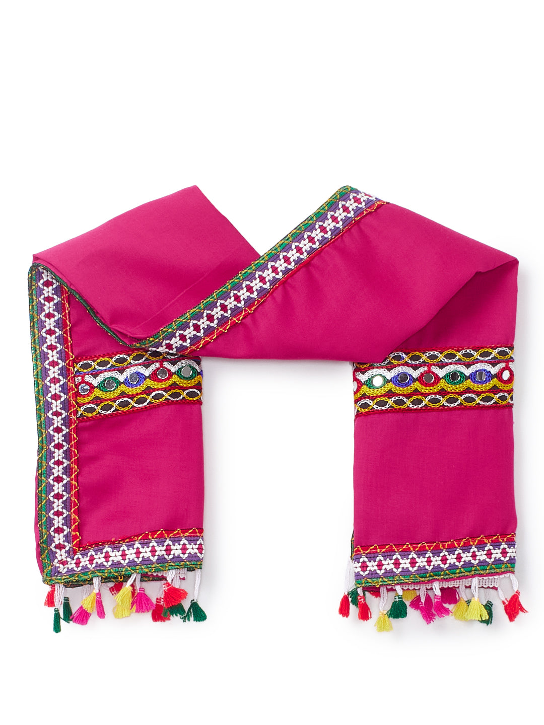 Banjara India Kutchi Embroidered Girls Chaniya Choli with Dupatta (CC1-BWR) - Blue