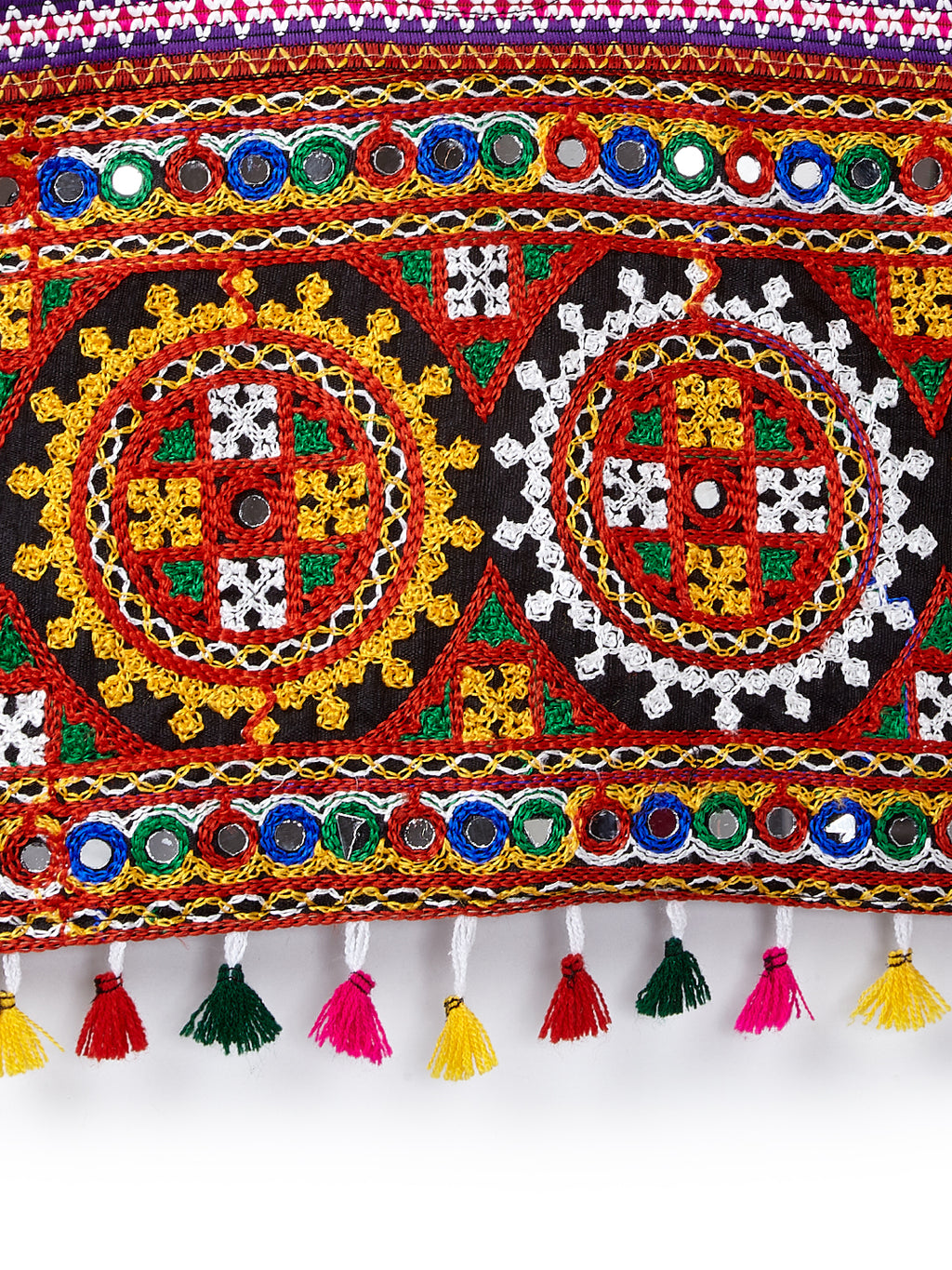Banjara India Kutchi Embroidered Girls Chaniya Choli with Dupatta (CC1-BWR) - Blue