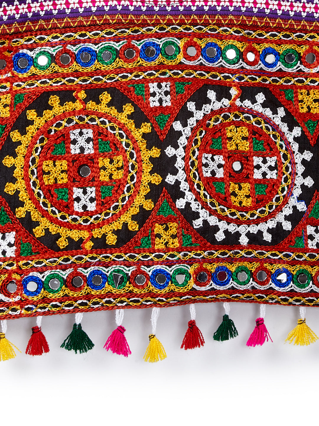 Banjara India Kutchi Embroidered Girls Chaniya Choli with Dupatta (CC1-BWR) - Blue