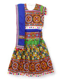 Banjara India Kutchi Embroidered Green Girls Chaniya Choli with Dupatta (CC1-BWR) - Green
