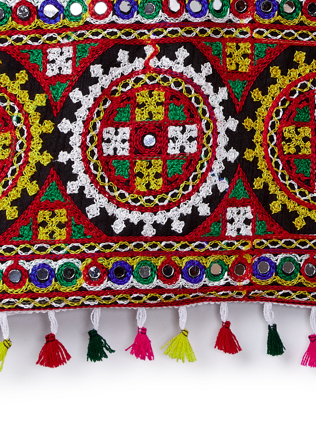 Banjara India Kutchi Embroidered Green Girls Chaniya Choli with Dupatta (CC1-BWR) - Green