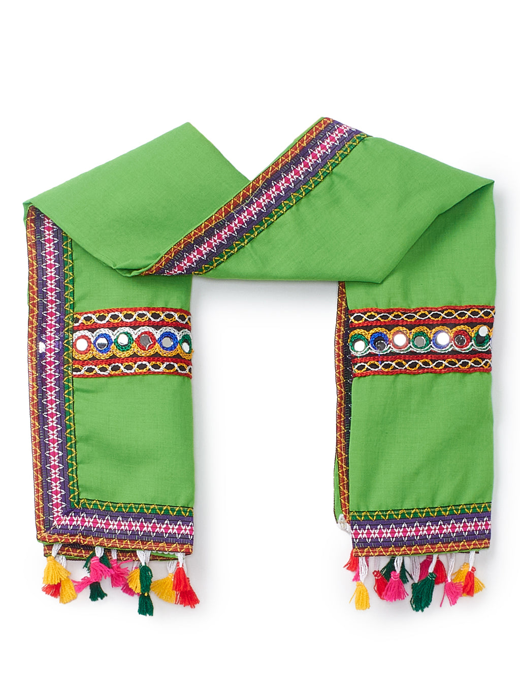 Banjara India Kutchi Embroidered Orange Girls Chaniya Choli with Dupatta (CC1-BWR) - Orange