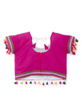 Banjara India Kutchi Embroidered Pink Girls Chaniya Choli with Dupatta (CC1-BWR) - Pink
